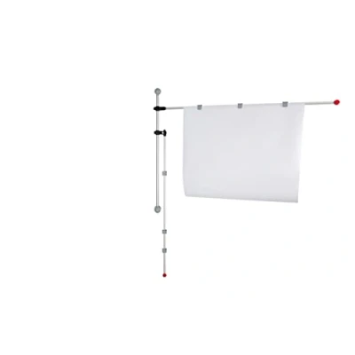 Abbildung von Maul Planhalter Wand Präsenter für Poster, Pläne, große Vorlagen 2 verstellbare Schwenkarme als Aufhänger Papier A0 Zum Anschrauben an in Büro und Konferenzraum Schwarz/Grau