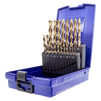 Abbildung von TJR® HSS E M35 Kobalt Spiralbohrer Stufen Selbstzentrierend Metallbohrer DIN 338 Typ N 135 (19 Stück Ø 1 10mm)