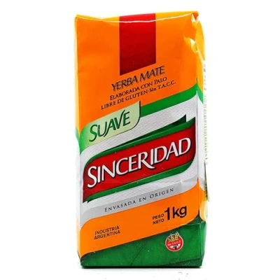 Abbildung von Argentinien Yerba mate tee Sinceridad Siave 1kg ● Original mit Blättern und einer kleinen Traditionell loose leaf 1000g