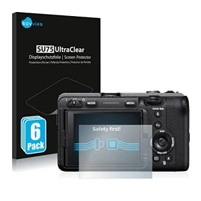 Abbildung von Savvies 6 Stück Schutzfolie für Sony Alpha FX30 Cinema Line Displayschutz Folie Ultra Transparent