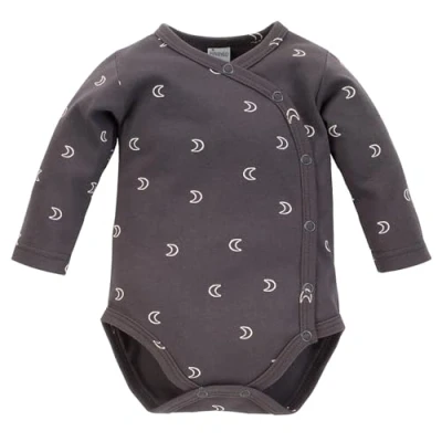 Abbildung von Pinokio Bodysuit Buttoned Long Sleeve Dreamer, 100% Cotton, Graphite with Moons, Boys 56 74 (62)