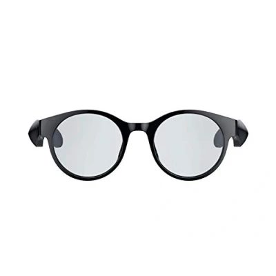 Abbildung von Razer Anzu Smart Glasses (runde, kleine Gläser) Audio Brille mit Blaulicht oder Sonnenschutz Filter (Integriertes Mikrofon + Lautsprecher, 5 Stunden Akku, spritzwassergeschützt) Schwarz