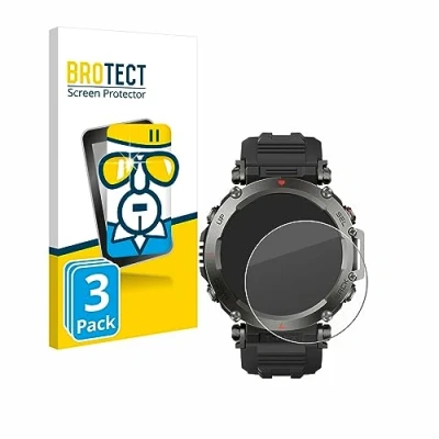 Abbildung von BROTECT (3 Stück Panzer Schutz Glas für Huami Amazfit T Rex Ultra 9H Echtglas, Displayschutz