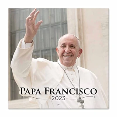 Abbildung von Grupo Erik Wandkalender 2022 2023, Papst Franziskus 16 Monate Wandkalender, Kalender zum Aufhängen von September bis Dezember offizielle Lizenz, FSC zertifiziert