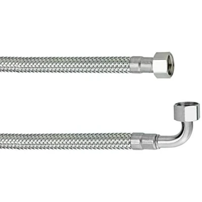 Abbildung von Cornat Flexibler Verbindungsschlauch 150 mm Länge 3/8 Zoll IG, IG Hochwertige Edelstahl Umflechtung / Anschlussschlauch für Spülkasten Flexschlauch T317227