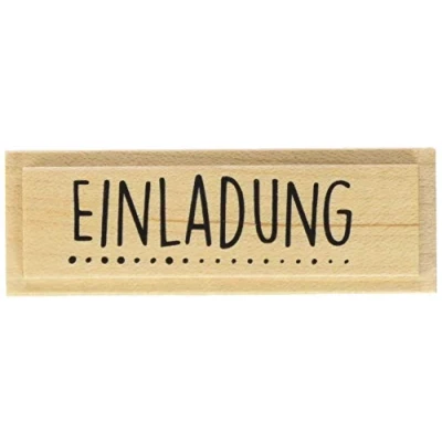 Abbildung von Knorr prandell 211800341 Stempel aus Holz (Einladung) Motivgröße 6,2 x 2 cm, Motiv: Einladung