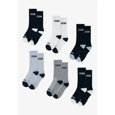 Abbildung von Levi&#039;s HIGH CUT 6 PACK Unisex Socken für Kinder, Größe: 23.5 27, Dark blue