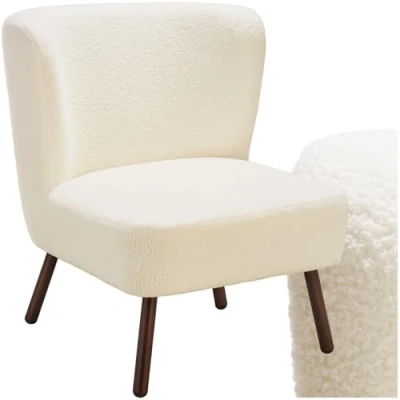 Abbildung von tectake Relaxsessel Teddy Cocktailsessel, gepolstert, mit Bouclé Bezug