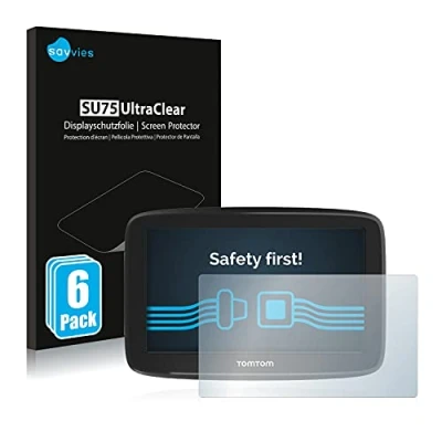Abbildung von Savvies 6 Stück Schutzfolie für TomTom GO Basic 5&quot; Displayschutz Folie Ultra Transparent