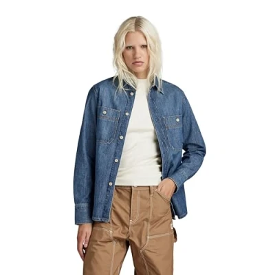Abbildung von G STAR RAW Damen Regular Denim Hemd , Blau (faded seasalt D24342 D539 G337), XL