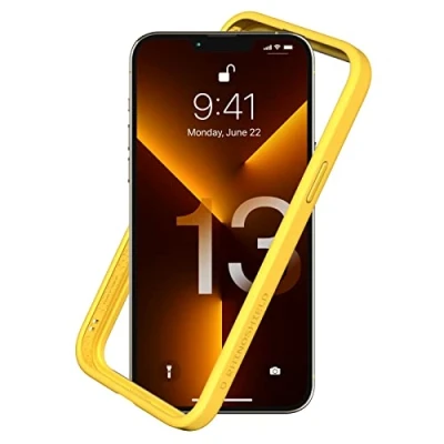 Abbildung von RhinoShield Bumper Case kompatibel mit [iPhone 13 Pro Max] CrashGuard NX Stoßdämpfende Schutzhülle im schlanken Design 3.5 Meter Fallschutz Gelb