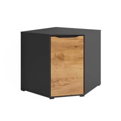 Abbildung von Vicco Highboard Ruben, Anthrazit/Goldkraft Eiche, 78 x 77.6 cm mit Türen