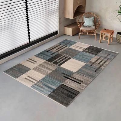 Abbildung von my home Teppich &quot;Beliz&quot;, rechteckig, mit Konturenschnitt, Kurzflor, 3D Design, Wohnzimmer