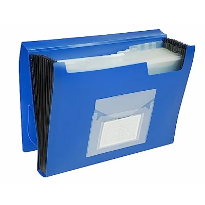 Abbildung von Q Connect KF01275 Belegsammeltaschen und Fächertaschen blau