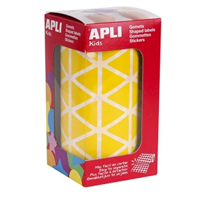 Abbildung von APLI 4867 Rolle Sticker dreieckig 20 mm, gelb