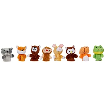 Abbildung von goki Fingerpuppe Fingerpuppenset Waldtiere (Packung, 8 tlg), Süße Begleiter für kleine Abenteuer: