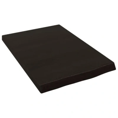Abbildung von vidaXL Waschtischplatte, Multifunktional Arbeitsplatte mit Naturkante, Waschtischkonsole Tischplatte für Badezimmer, Holzplatte Platte, Dunkelbraun 40x60x(2 4) cm Massivholz Behandelt