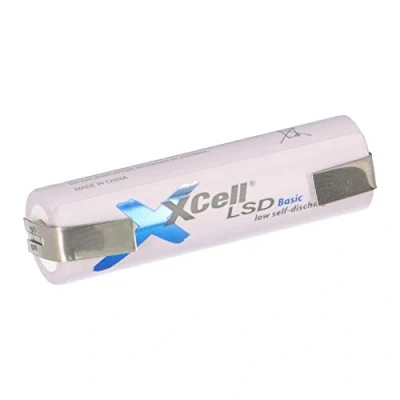 Abbildung von Akku Mignon AA 2100mAh 1,2V NiMh Low self Discharge LR06 mit U Lötfahne Hochstrom wiederaufladbar
