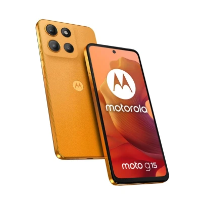 Abbildung von Motorola Moto G15 128GB Orange mit freenet Vertrag im Vodafone Netz unbegrenzt telefonieren + 30000 MB 4G