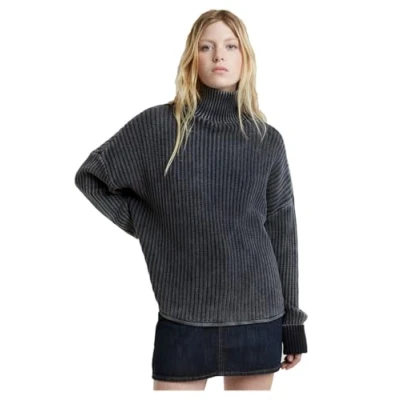 Abbildung von G STAR Loose Turtle NECK Strickpullover, Damen, Größe: XS, Osaka blue