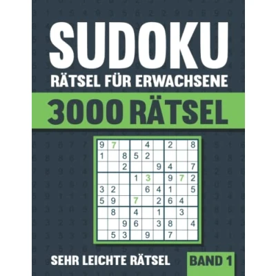 Abbildung von 3000 Sudoku Rätsel für Erwachsene: Großes Buch mit sehr leichten Rätseln Lösungen Vol. 1