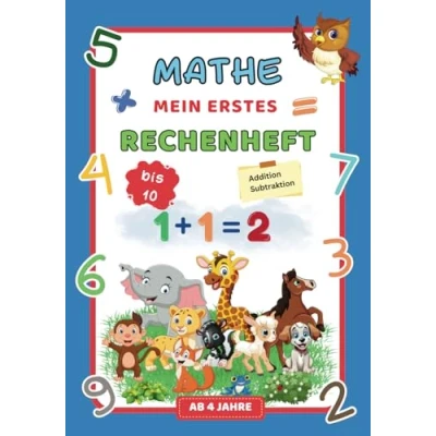 Abbildung von rechnen lernen vorschule Übungsheft ab 4 Jahre: Mathe: Zahlen bis 10 Tiere