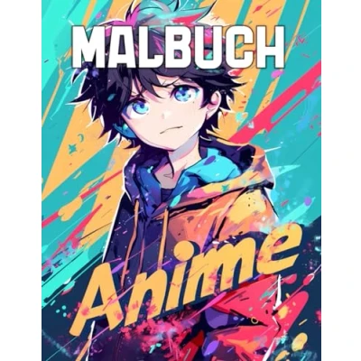 Abbildung von Anime Malbuch: Mit über 50 wunderschönen Malvorlagen für Jungen und Fans.