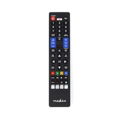 Abbildung von Ersatz Fernbedienung Passend für: Samsung Vorprogrammiert 1 Gerät Disney + Button/Netflix Button/Smart Home Button/YouTube Button Infrarot Schwarz