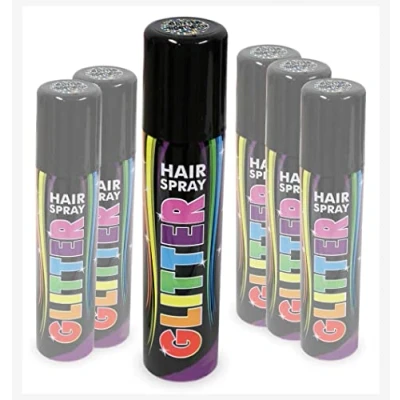 Abbildung von KarnevalsTeufel Hairspray buntes Haarspray Haarschmuck farbig (Glitter Bunt)
