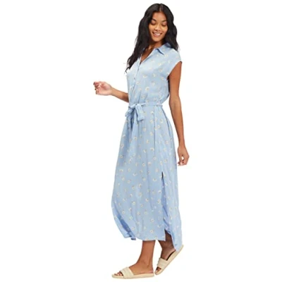 Abbildung von Billabong Damen Lovely Ways Midikleid mit Knopfleiste L ssiges Kleid, Sweet Blue, M EU