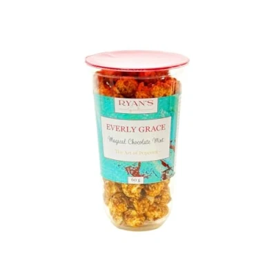 Abbildung von Everly Grace Popcorn Magical Chocolate Mint, 60 g im Becher mit Schokolade und Pfefferminze, handgemacht in Deutschland