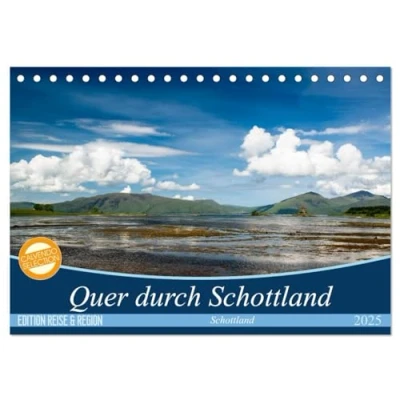 Abbildung von Quer durch Schottland (Tischkalender 2025 DIN A5 quer), CALVENDO Monatskalender