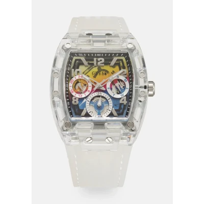 Abbildung von Guess Phoenix Chronograph, Herren, Größe: One Size, Clear/rainbow matte