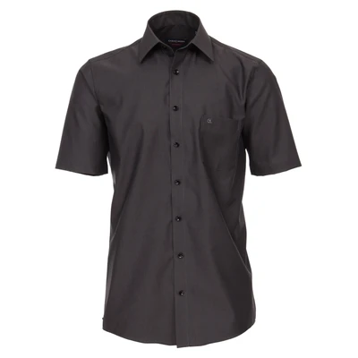 Abbildung von CASAMODA Comfort Fit Hemd Halbarm New Kent Kragen Popeline anthrazit Gr. 38