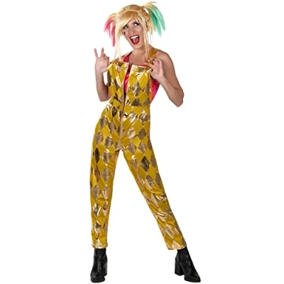 Abbildung von Rubie&#039;s Kostüm Birds of Prey Harley Quinn goldene Latzhose, Egal ob Superheldin oder Superschurkin: die sind immer over the