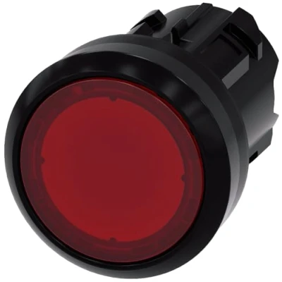 Abbildung von Siemens SIRIUS ATC Taster hell rot rund Taste galvanisiert momentaneo