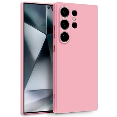 Abbildung von MyGadget Hülle für Samsung Galaxy S24 Ultra Zweilagige Handyhülle mit Kameraschutz Cover Innenfutter &amp; Silikon außen Rosa