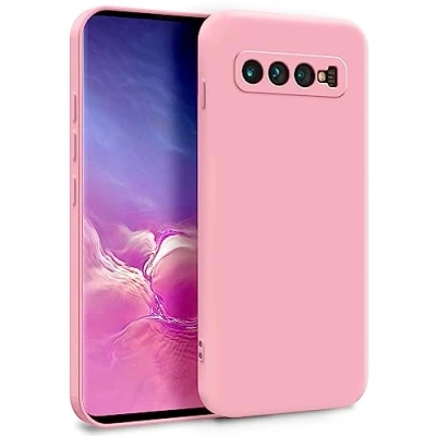 Abbildung von MyGadget Hülle für Samsung Galaxy S10 Plus Zweilagige Handyhülle mit Kameraschutz Cover Innenfutter &amp; Silikon außen Rosa