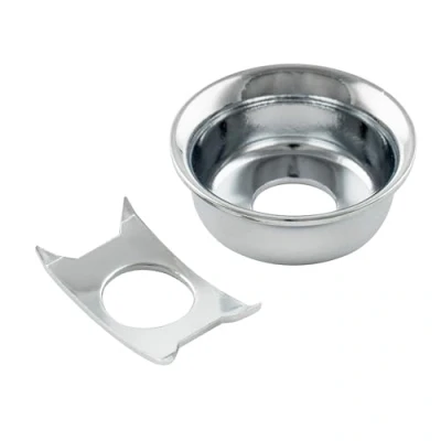 Abbildung von Musiclily Pro Traditioneller Cup T Style Klinkenbuchsenblech Jack Plate für Fender Telecaster E Gitarre, Chrom