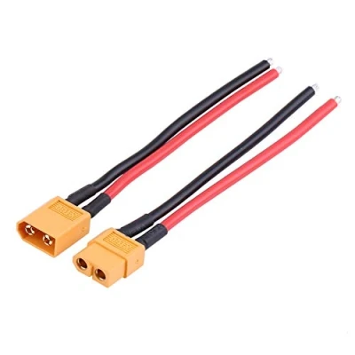 Abbildung von T best XT60 Adapterkabel, 2 Stück Female Male Connector Adapter 14AWG Silicone Cable Wire RC Zubehörteil