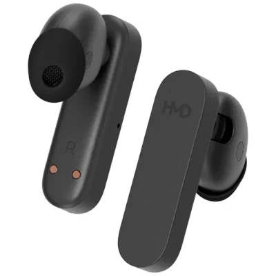 Abbildung von HMD Amped Buds kabellose Bluetooth In Ear Kopfhörer mit integrierter Powerbank (Hybrid ANC, ENC, bis zu 95 Stunden Wiedergabezeit, USB C, IP54) Black