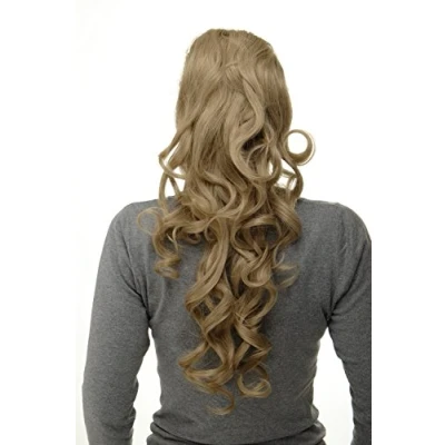 Abbildung von WIG ME UP Haarteil Zopf voluminös Locken lockig sehr lang (60 cm) + Steckkämme &amp; Gummizug Blond Mix WK03 613L/18