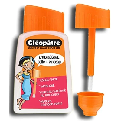 Abbildung von Cléopâtre AD110P &quot;Adhesive&quot; starker transparenter Kleber in 80 gr mit eingearbeitetem Pinsel