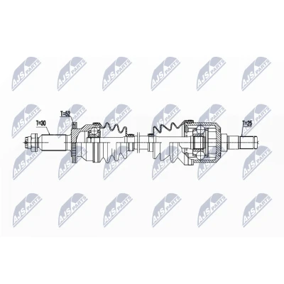 Abbildung von NTY NPW HY 623 Antriebswelle Hinterachse rechts 827 KIA: SORENTO 2, HYUNDAI: Grand Santa Fé