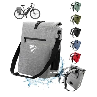 Abbildung von MIVELO Fahrradtasche 3in1 Gepäckträgertasche, Rucksack für Fahrrad Gepäckträger wasserdicht