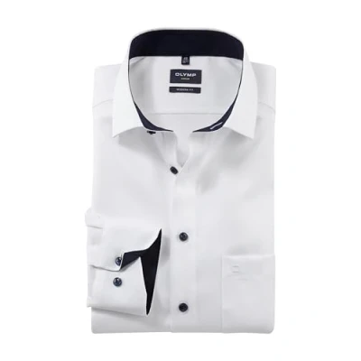 Abbildung von OLYMP Herren Oberhemd Langarm Luxor,Natté,modern fit,Global Kent,Weiss 00,47