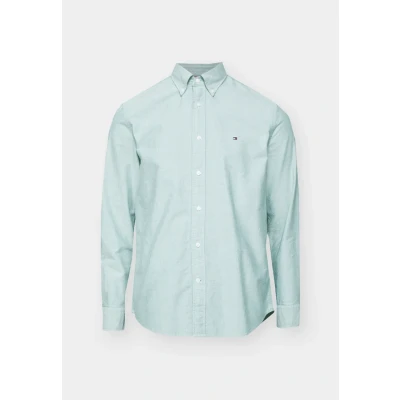 Abbildung von Tommy Hilfiger Solid Heritage Oxford Shirt Hemd, Herren, Größe: XS, Ornamental green