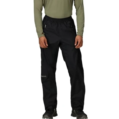 Abbildung von Marmot Herren PreCip Eco Full Zip Pant, wasserdichte Regenhose, Winddichte Wanderhose, atmungsaktive Regenkleidung zum Wandern und Trekking, Black, M