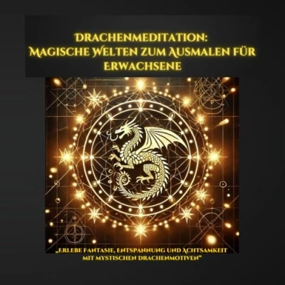 Abbildung von Drachen Meditationen: Magische Welten zum Ausmalen für Erwachsene: Erlebe Fantasie, Entspannung und Achtsamkeit mit mystischen Drachenmotiven