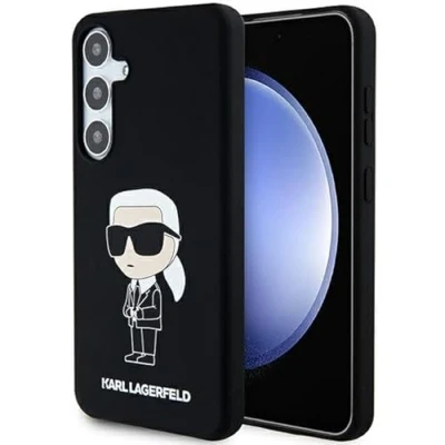 Abbildung von CG Mobile Karl Lagerfeld KLHCS24MSNIKBCK Hülle für S24+ S926 hardcase Schwarz Silicone Ikonik